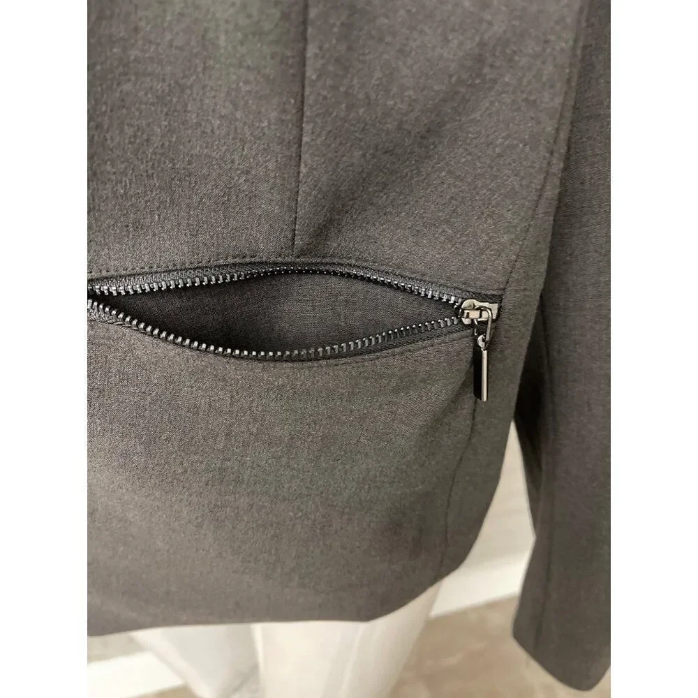Lane Bryant Women Black One Button Zipper Pocket Blazers NWT